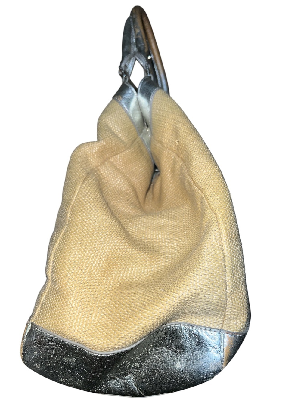 Tory Burch straw and metallic tote bag - Picture 6 of 7